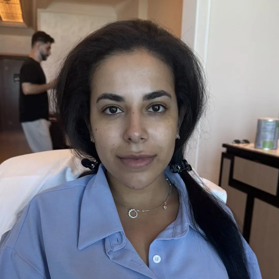 Client before wedding day glam by Studio Name