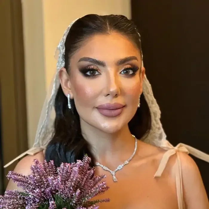 The same client after bridal makeup & hair by Studio Name