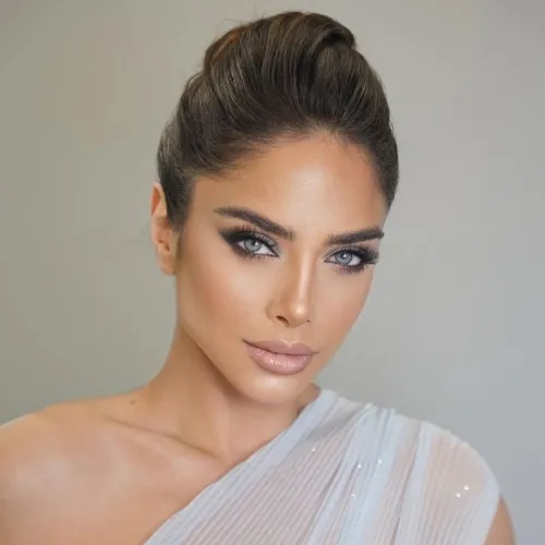 The same client after bridal makeup & hair by Studio Name