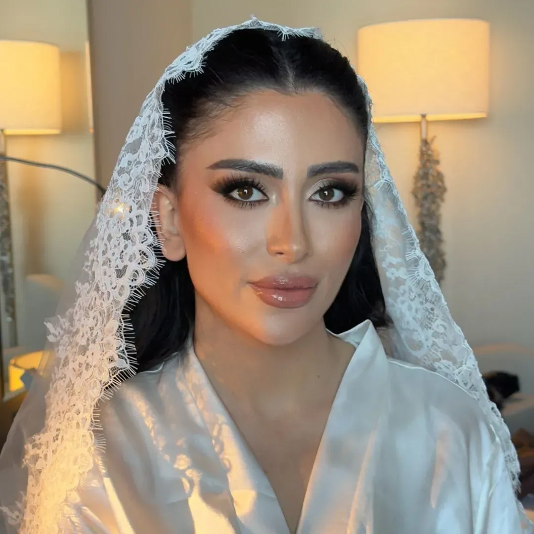 The same client after bridal makeup & hair by Studio Name